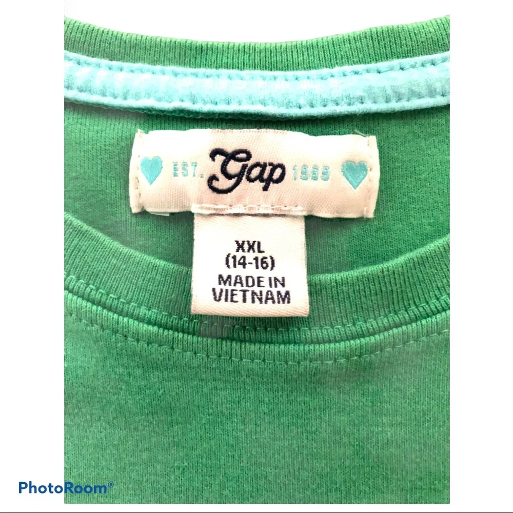 Gap Fun‎ in the Sun My Time to Shine Green Hippie Tee XXL